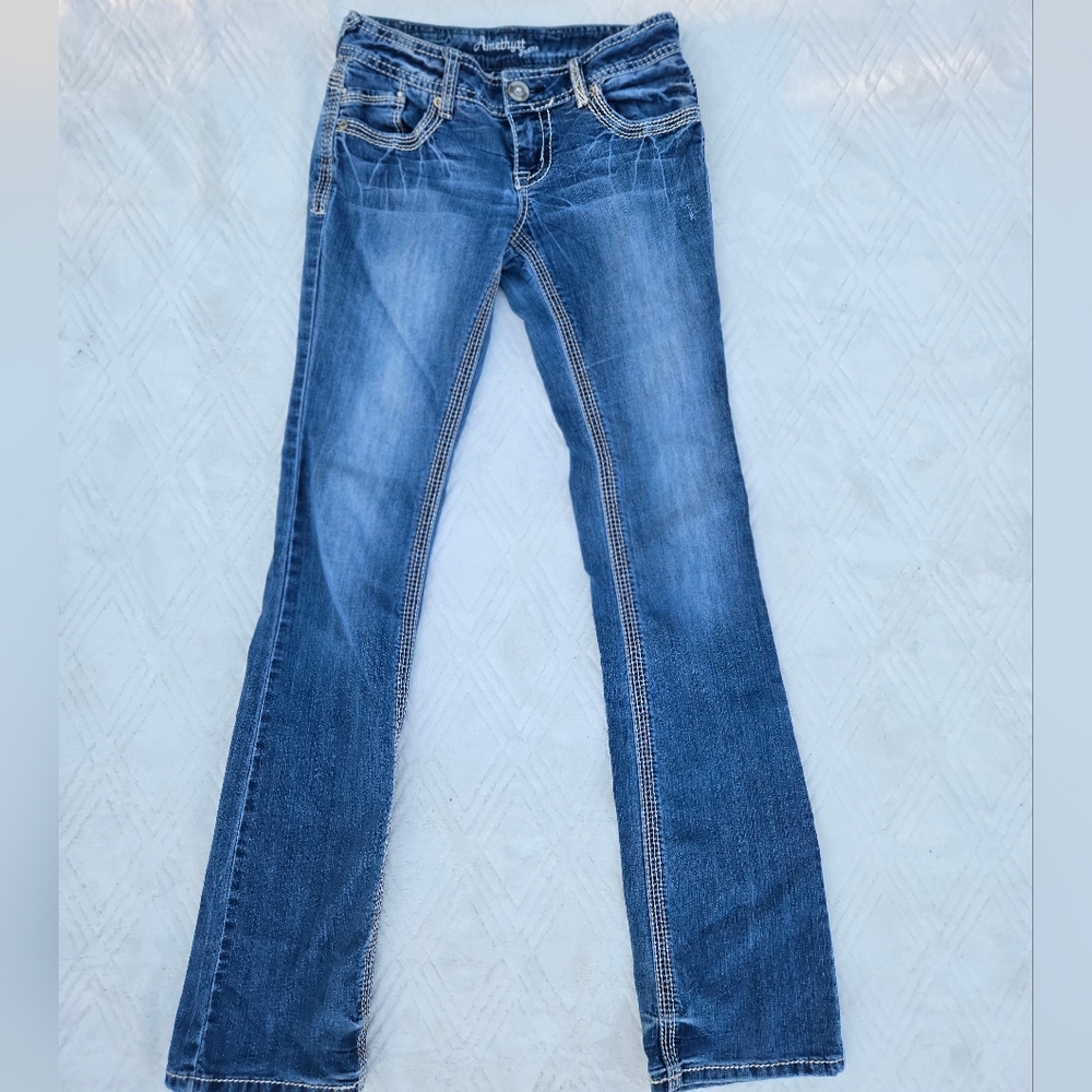 Amethyst Y2K Classic Women's Blue Bootcut Jeans Sz 3 Tall